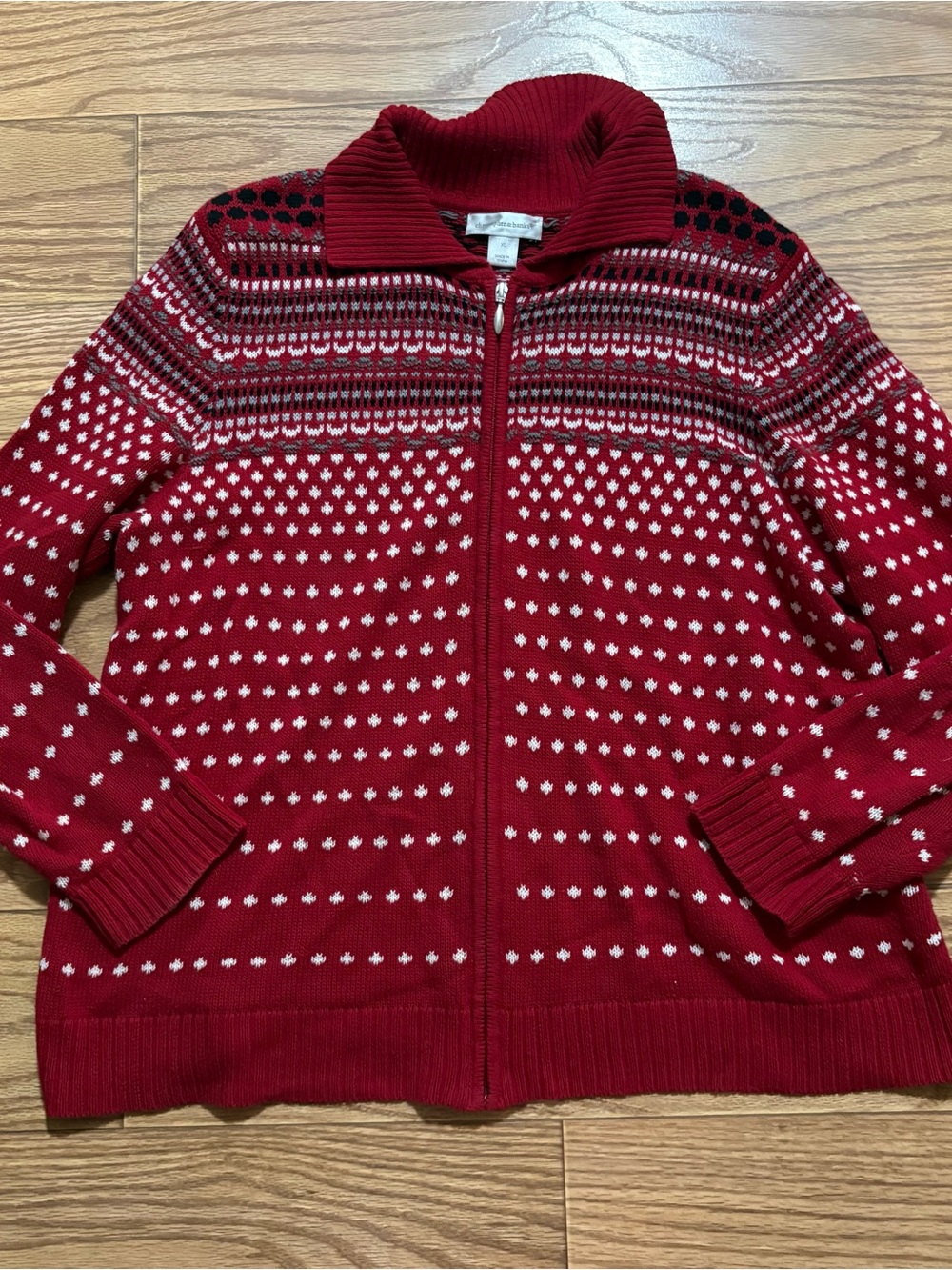 Vintage Christopher & Banks Full Zip Knit Cardigan Sweater XL